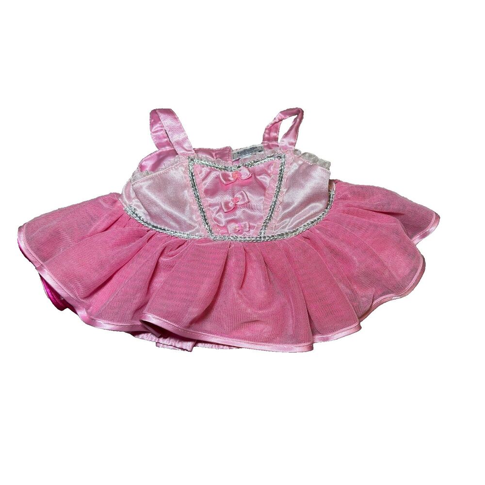 Build a Bear Dress Pink Princess Girls Outfit Clothing Ballerina Sequins BABW